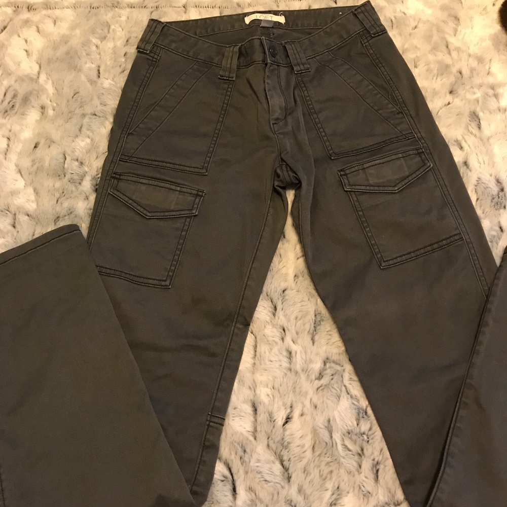 Grey LOFT cargo pants